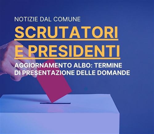 Aggiornamento albo Presidenti e Scrutatori di seggio elettorale