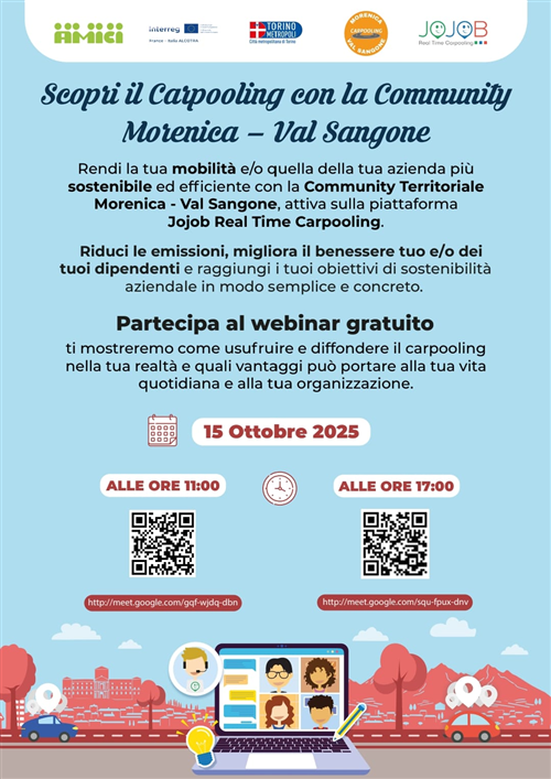 Attivo il servizio di Car Pooling territoriale