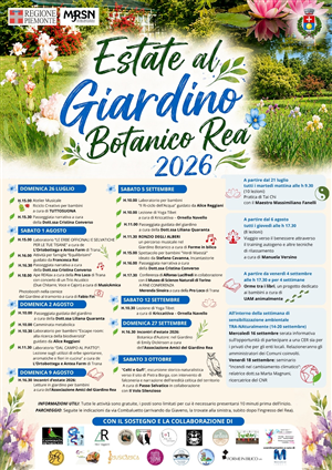 Eventi estivi del Giardino Rea 2026 - 27 settembre