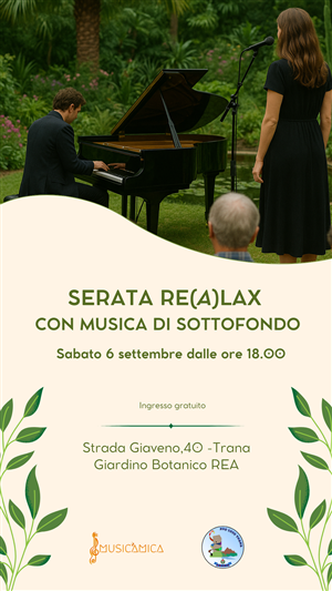 Serata RE(A)LAX con musica di sottofondo